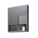 Зеркало шкаф Garda Izeo 60см камень темный_2