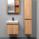 Тумба подвесная Garda Izeo 50см с раковиной Altais 50см золотой крафт