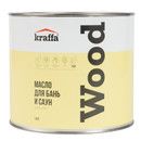 Масло для бань и саун Kraffa бесцветное матовое 1,8л_2