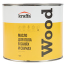 Масло для пола в банях и саунах Kraffa бесцветное матовое 1,8л_2