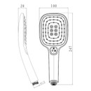 Лейка для душа 3 режима 100x100мм хром AV031C Avrora
