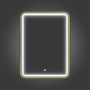 Зеркало Comforty Ситара-60 с LED подсветкой и сенсором золотое матовое