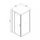 Душевой уголок Comforty 90х90см стекло прозрачное с рисунком мозаика 6мм_2