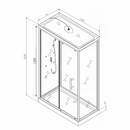 Душевая кабина Comforty низкий поддон 120х80см стекло тонированное хром 4мм_2