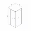 Душевой уголок Comforty 90х90см стекло прозрачное 6мм профиль чёрный_2