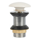 Донный клапан для раковины 1 1/4" клик-клак без перелива круглый белый Masterprof_2