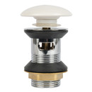 Донный клапан для раковины 1 1/4" клик-клак с переливом круглый белый Masterprof_2