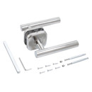 Комплект ручек для металлических дверей Булат хром_2