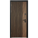 Дверь входная Luxor 2МДФ 3Д Рейка орех американский мокко/эмалит белый 860мм левая_2