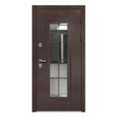 Дверь входная с терморазрывом Luxor Termo 7 букле шоколад/эмалит белый 860мм правая_2