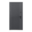 Дверь входная с терморазрывом Luxor Termo Рейка Муар 7024/эмалит белый 860мм левая_2