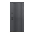 Дверь входная с терморазрывом Luxor Termo Рейка Муар 7024/эмалит белый 960мм правая_2