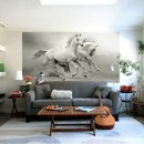 Фотообои OVK Design 230090, 250x130 см, "Белые лошади"