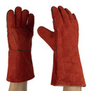 Перчатки Краги спилковые с подкладкой пятипалые утепленные тип трек Зима_3