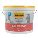 Краска фасадная Maestro глубокоматовая (база С) 9л Marshall
