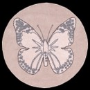 Ковер Lorena Canals бабочка винтажный бежевый