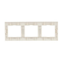 Рамка трехместная горизонтальная Кварта белая IP20 IEK_3