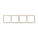 Рамка четырехместная горизонтальная Кварта белая IP20 IEK_3