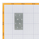 Пластина крепежная оцинкованная 80х40х1,8 мм ШК