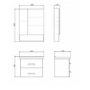 Зеркало шкаф Comforty Парма 60 дуб дымчатый_3