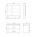 Зеркало шкаф Comforty Парма 80 дуб дымчатый_3