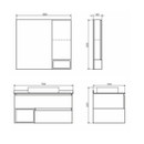 Зеркало шкаф Comforty Прага 90 дуб белый_3