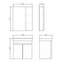 Зеркало шкаф Comforty Тромсе 60 дуб сонома_3