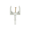 Держатель для труб (клипса) d32мм+дюбель с винтом (уп.5шт) ДКС 51332R5