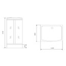 Душевая кабина Comforty низкий поддон 120х80см стекло тонированное 5мм_3