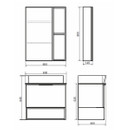 Зеркало шкаф Comforty Штутгарт 60 дуб темно коричневый_3