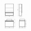 Зеркало шкаф Comforty Эдинбург 60 бетон светлый_3