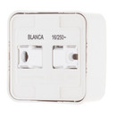 Розетка одноместная накладная без заземления Blanca белая IP20 Systeme Electric