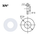 Прокладка силиконовая 3/4" 5 шт