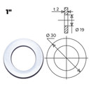 Прокладка силиконовая 1" 3 шт