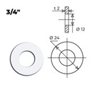 Прокладка фторопластовая 3/4" 2 шт