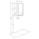 Зеркало шкаф Акватон Сканди 45 белый/дуб верона_3
