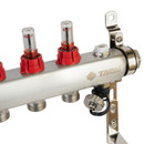 Коллекторная группа Taen 1" евроконус 3/4" на 9 выходов с расходомерами