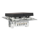 Механизм переключателя проходного двухклавишный AtlasDesign карбон IP20 Systeme Electric