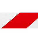 Лента клейкая сигнальная бело-красная 50 мм х 25 м Зубр Профессионал 12248-50-25