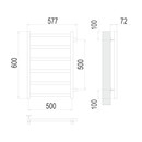 Полотенцесушитель водяной Terminus Аврора П6 500х600 1"