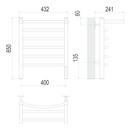 Полотенцесушитель электрический Terminus Классик П6 400х650 с полкой