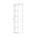 Шкаф пенал подвесной Comforty Прага 45 дуб белый_3