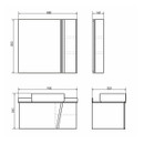 Тумба подвесная Comforty Эдинбург 90 с раковиной Comforty T-Y9378 бетон светлый с черной столешницей