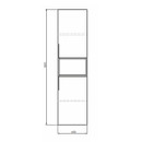 Шкаф пенал подвесной Comforty Франкфурт 40 дуб шоколадно коричневый_3