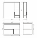 Тумба подвесная Comforty Франкфурт 90 с раковиной Quadro 90 дуб шоколадно коричневый_3