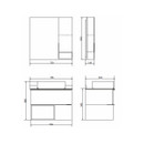 Тумба подвесная Comforty Штутгарт 75 c раковиной T-Y9378 дуб темно коричневый с черной столешницей _3