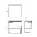 Тумба Comforty Дюссельдорф 90 дуб дымчатый с раковиной 9090EL 00-00004093CF_3