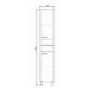 Шкаф пенал напольный Comforty Марио 40 дуб темный_3