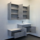 Тумба подвесная Comforty Осло-70ПД с раковиной Como 70 бетон светлый_3