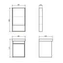 Зеркало шкаф Comforty Вена 45 дуб дымчатый_3